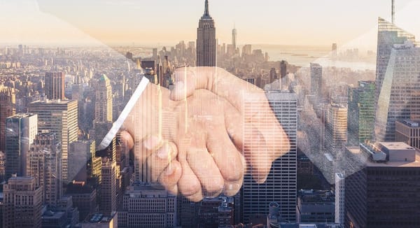 shaking hands, handshake, skyline, city, hands, welcome, agreement, contract, shake hands, negotiation, finger, business peop